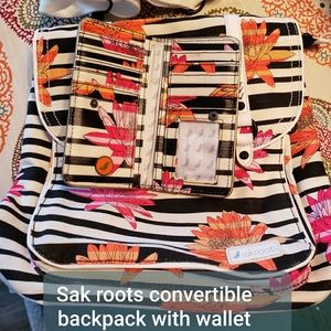 Sak convertible backpack and wallet